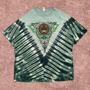 VTG 2004 Grateful Dead Tie Dye T Shirt Mens 2XL Green Celtic Knot